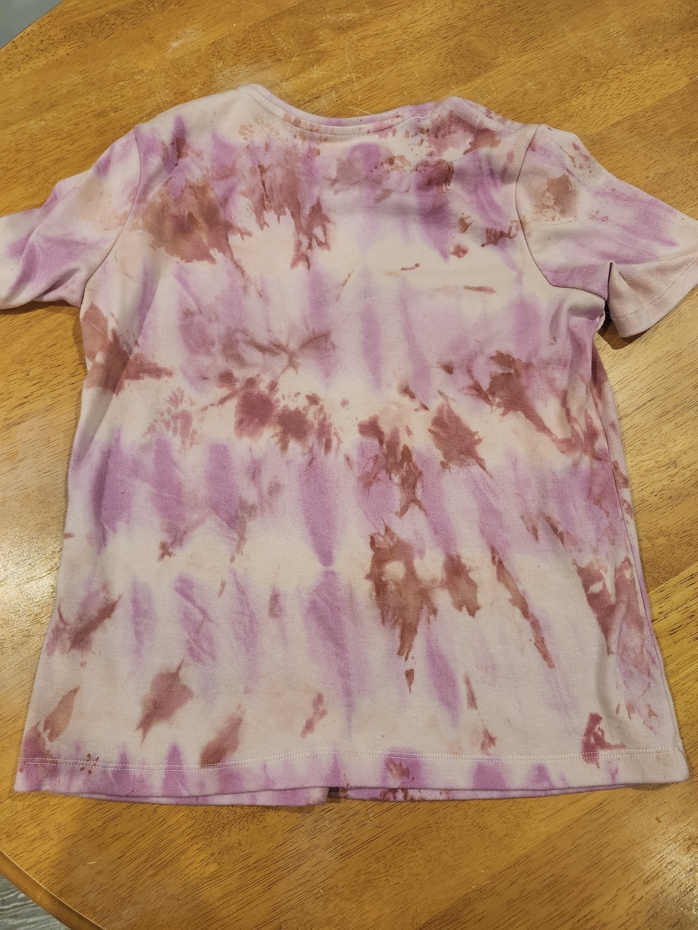 Penmans Pink & Red Crew Neck Tee – Short Sleeve – Hand dyed Tie Dye - Picture 3 of 3